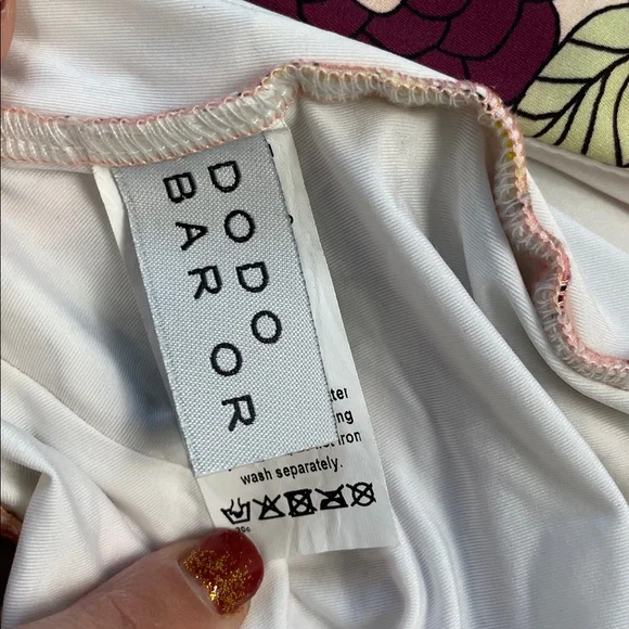 NWT Dodo Bar Or A Sunday Drive Swimsuit One Piece Retro Floral Plunge Twist Sz S - Picture 10 of 11